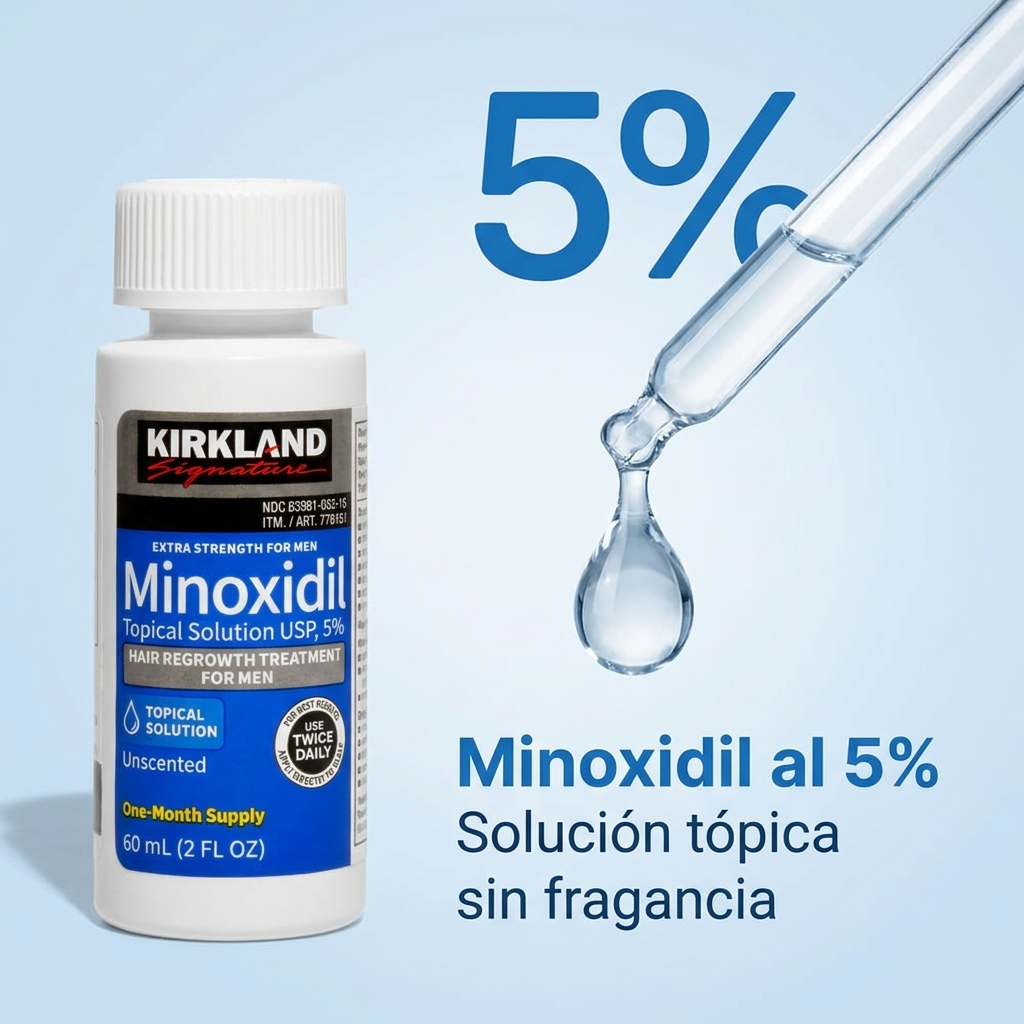 Minoxidil Topical Kirkland USA al 5% x60ml — Ingredientes activos