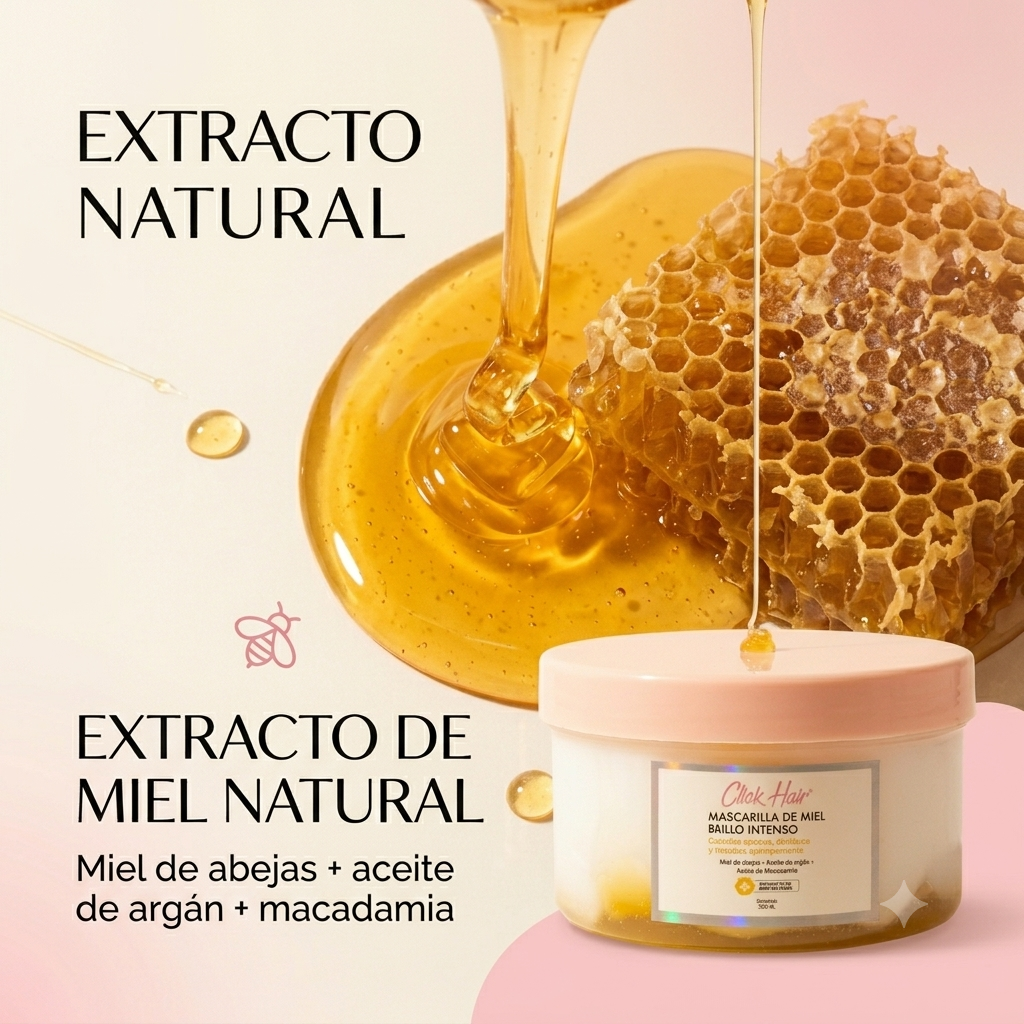 Mascarilla de Miel Brillo Intenso x300ml Click Hair