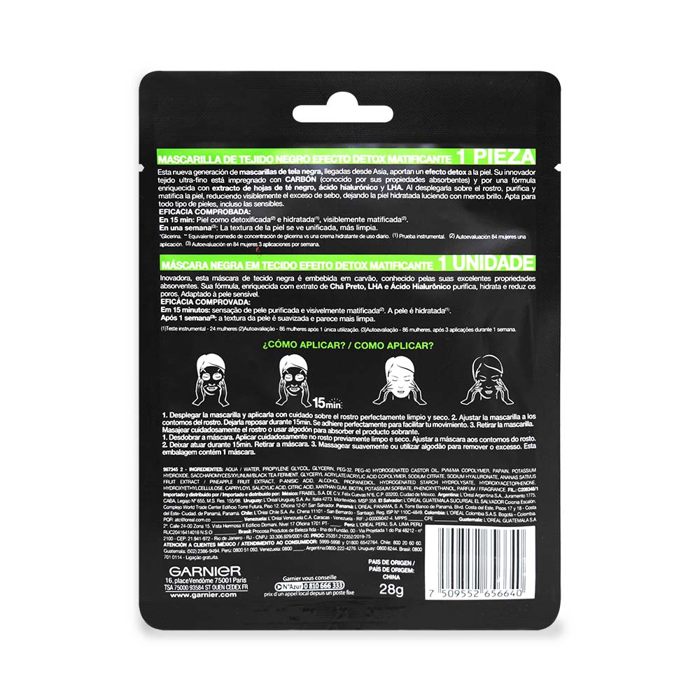 Mascarilla-Facial-Garnier-Pure-Carbon-x28g